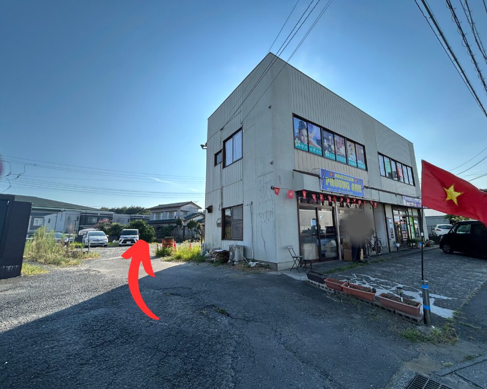 茨城県石岡市東光台のタイ古式マッサージ・サバイディー駐車場